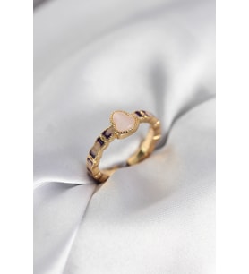 Gold Renk Mineli Su Kabağı Model Kadın Yüzük TJ-BYK3953