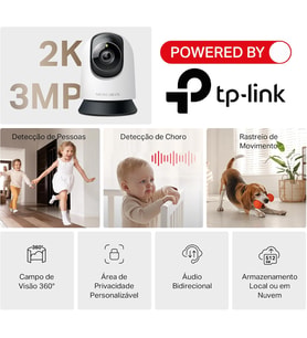 Lexroo MC210 2K 3MP Güvenlik Wi-Fi Kamerası 360° Görüş Gece Görüşü