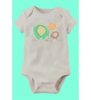 Unisex Bebek Organik Baskılı Pamuklu Body