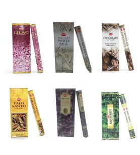 Hem 6 paket farklı aroma toplam 120 adet tütsü