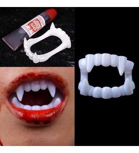 Halloween Dracula Dişi ve Yapay Kan Seti