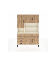 Arges Gardrop 9 Raflı 5 Çekmeceli 5 Kapaklı 132x30x195 Aytaşı-Çam