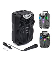 AO-835-832 KARAOKE MİKROFONLU WİRELESS HOPARLÖR - SPEAKER IŞIKLI USB ŞARJLI DC 5V - TF - AUX 8 INC INCH PL-4681