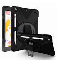 Apple iPad 5. Nesil 9.7 Kılıf Defender Askılı Zırhlı Tank Case A1822 A1823 (Siyah)