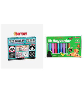 Dıytoy Yayınları Tummy Time Aynalı Zeka Kartı ve Benim Ilk Kütüphanem İlk Hayvanlar 8 Kitap