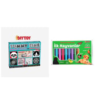 Dıytoy Yayınları Tummy Time Aynalı Zeka Kartı ve Benim Ilk Kütüphanem İlk Hayvanlar 8 Kitap