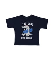 Civil Baby Too Cool For School Baskılı 6-18 Ay Tişört - Lacivert