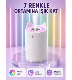 Oda Nemlendirici LED Işıklı Ultrasonik Buhar Makinesi Aroma Difüzör