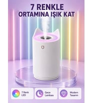 Oda Nemlendirici LED Işıklı Ultrasonik Buhar Makinesi Aroma Difüzör