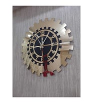 Dekoratif Gold Lüks Güneş Duvar Saati Modern Aynalı Pleksi Türk Rakamlı 50x50