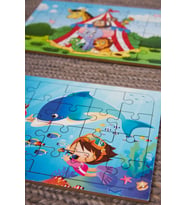 Okul Öncesi Başlangıç Yapboz Sirk Ve Dalgıç Ahşap Puzzle Set