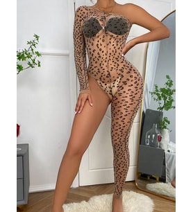 NOXXX Leopar Yarım Vücut Çorabı