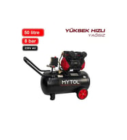 Mytol MYK0501 Yüksek Hızlı Hava Kompresörü Yağsız 50 Lt (Siyah)