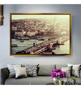 Altın Çerçeveli dekoratif tablo a1856 (Gold)
