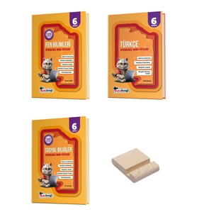 Kafa Dengi 6. Sınıf Fen Türkçe ve Sosyal Etkinlikli Ders Föyleri 3lü Set + Telefon Standı