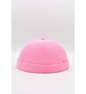 Kadın Hipster Katlamalı Cap Pembe Docker Şapka (Açık Pembe)