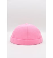 Kadın Hipster Katlamalı Cap Pembe Docker Şapka (Açık Pembe)