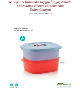 Tupperware Mikrodalga Fırın Isıtma Kabı 2 Li