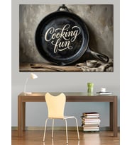 Cooking Fun Mutfak Tavası Dekoru Dekoratif Kanvas - Mdf Ahşap Tablo