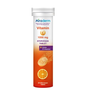 Miraderm Vitamin C 1000 mg 20 Efervesan Tablet