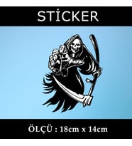 şeytan devıl iskelet etiket sticker - 2 adet çıkartma araba motosiklet kask atv tablet pc buzdolabı otomobil bilgisayar uyumlu