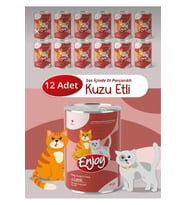 Enjoy Kuzu Etli Kedi Konservesi Sos İçinde Et Parçacıklı 400 Gr x12