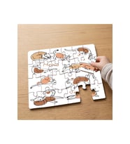 Sevmli Kediler Tasarımlı 24 Parça Ahşap Çocuk Puzzle MPK0215