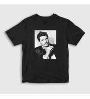 Presmono Unisex Çocuk Siyah Sign Pedro Pascal T-Shirt 467001tt
