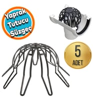 Yaprak Tutucu Ahtapot Oluk Gideri Pislik Tutucu Ahtapot Yaprak Tutucu Ø70-100 5 Adet (Düz Siyah)