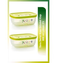 Tupperware Sera Serisi Kısa Gövdeli Buzdolabı Saklama Kabı Limon 2'Li Set 800 Ml