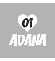Kalpli 01 Adana Araba Sticker siyah 20x15 CM (Beyaz)