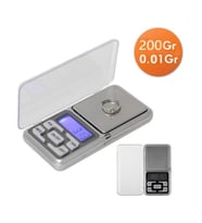 Redmoon Dijital Çok Hassas Cep Terazi Tartısı 200GR-0.01GR + Pil Hediyeli (Silver)