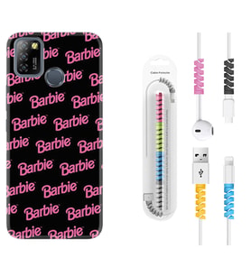 INFINIX Smart 4 5 6 Zero 8 S5 Pro Kılıf Kablo Koruma Spiral Silikon Barbie 1404