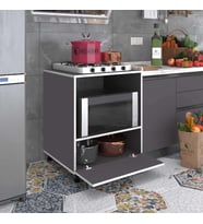 Kenzlife ocak dolabı bennu gri 85*70*60 XLARGE kapaklı hazır mutfak klasik setüstü ocak için sabit tabla (Karışık)