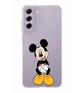 Samsung Galaxy S21 FE Kapak Mickey Mouse Tasarımlı Şeffaf Silikon Kılıf