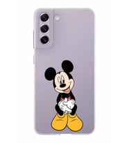 Samsung Galaxy S21 FE Kapak Mickey Mouse Tasarımlı Şeffaf Silikon Kılıf