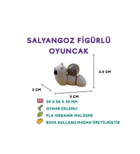 Salyangoz Figür - 3D Mini Doğa Oyuncağı