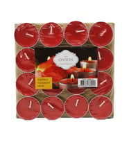 16 Parça Kırmızı Tea Light Yuvarlak Mum
