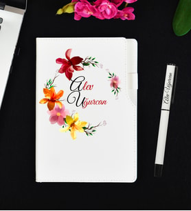Arkadaşa Hediye Kişiye Özel Defter ve Roller Kalem Hediye Seti