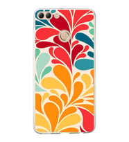 PrintiFy Huawei Y9 2018 ile Uyumlu 1mm Slim Fit Retro Renkler 5 Baskılı Şeffaf  Kılıf