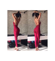 Oslo Bordo İpli Spor Tayt Tulum