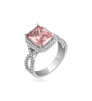 Gümüş Pembe Baget Kadın Yüzük CSR2183476