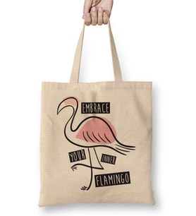 Embrace Your Inner Flamingo Bez Çanta Uzun Saplı
