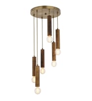 MYLİGHTS  ALTILI ESKİTME SARKIT SİLİNİDİR  30 CM (Siyah)