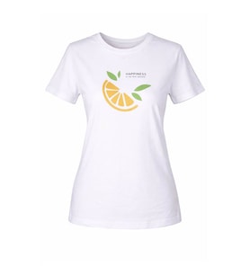 Trender Limon O Yaka Relaxed Fit Beyaz Kadın T-Shirt 26YDT1000013