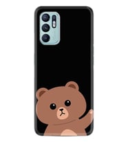 Oppo Reno 6 Kılıf Resimli Desenli Silikon Platinium Series Hello Bear 1905