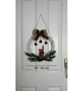 Kedili Kapı Süsü Yılbaşı (30 cm)