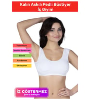 Yeni Sezon Rahat Sıkılaştırıcı Toparlayıcı Şekillendirici Kadın Dikişsiz Kalın Askılı Pedli Bustiyer (Beyaz)