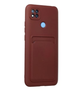 Newface Xiaomi Redmi 9C Kılıf Kelvin Kartvizitli Silikon - Bordo