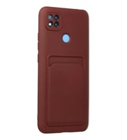 Newface Xiaomi Redmi 9C Kılıf Kelvin Kartvizitli Silikon - Bordo
